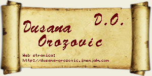 Dušana Orozović vizit kartica